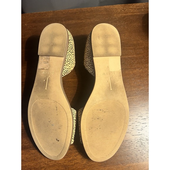 J.Crew Morgan Calf-Hair Peep Toe Flats 9 Tan/Black Spotted Leopard - Picture 4 of 7